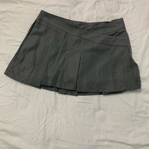 Dark Gray Pleated Skirt